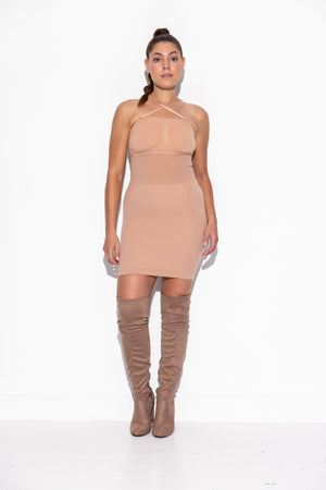 Second Skin High waist tube skirt - Tan