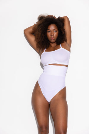 Second Skin High waist thong - White