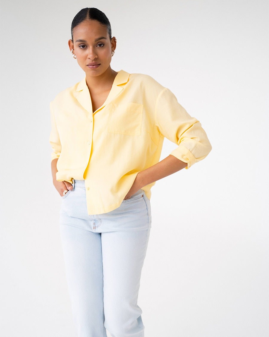 Snuggle pyjamas skjorte - Yellow