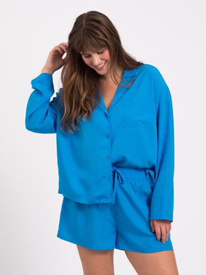 Snuggle pyjamas skjorte - Bright blue
