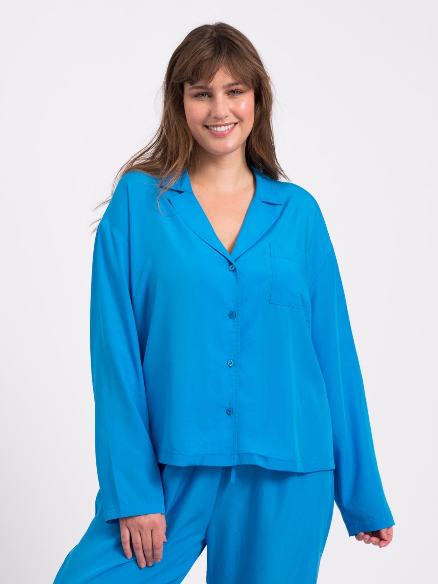 Snuggle pyjamas skjorte - Bright blue