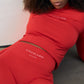 Shilo Scrunch Tights w/Logo Functional Comfort - Crush Red