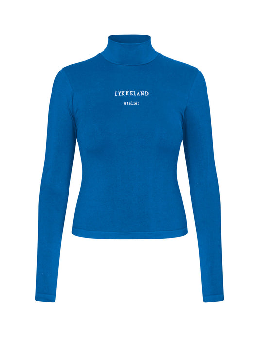 Faye High Neck w/Logo - Strong Blue (Lev. Marts 2026)