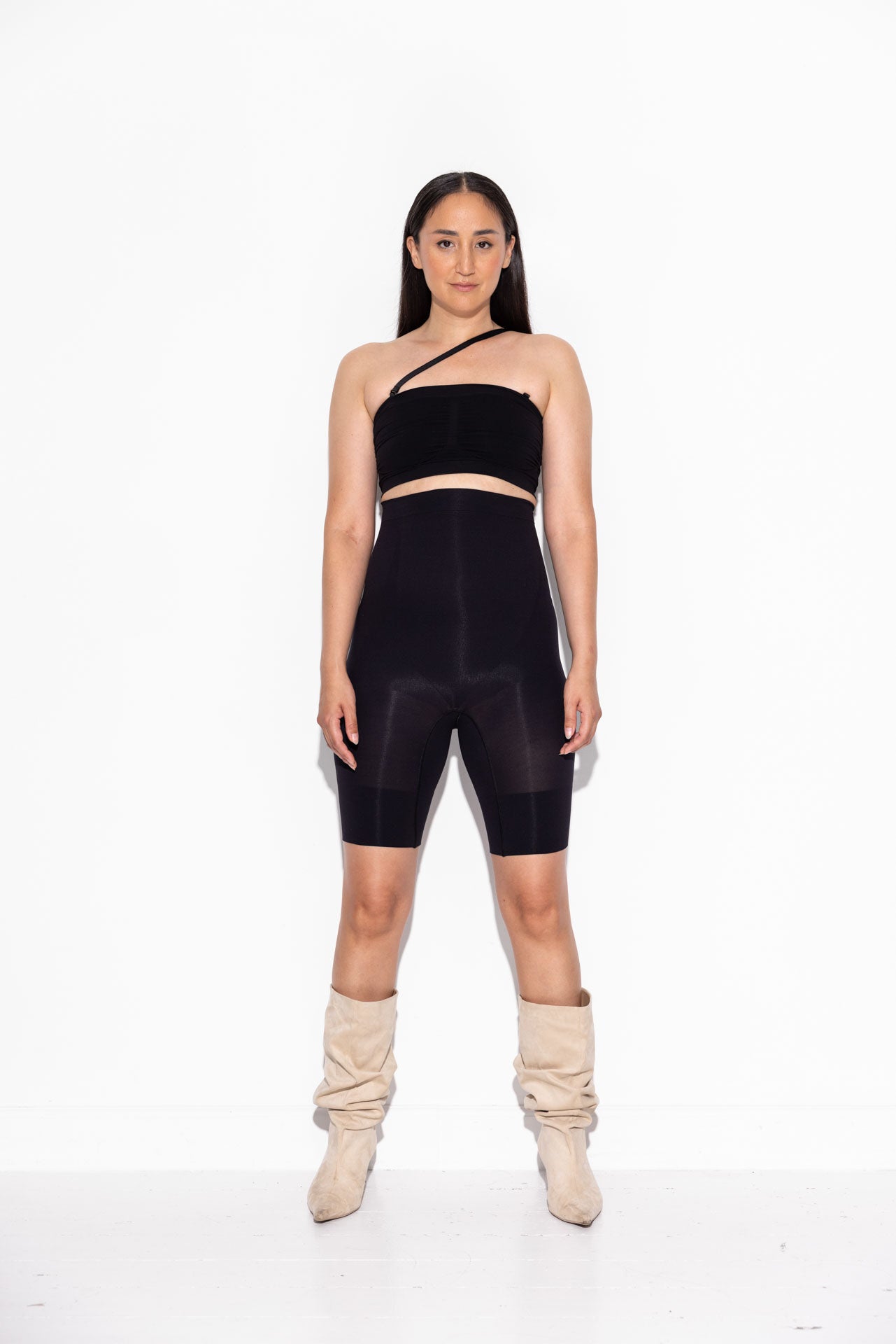 Alfie Shaping Shorts - Black (discreet crotch opening) (Del. February 2026)