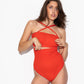 Second Skin High waist thong - Crush Red