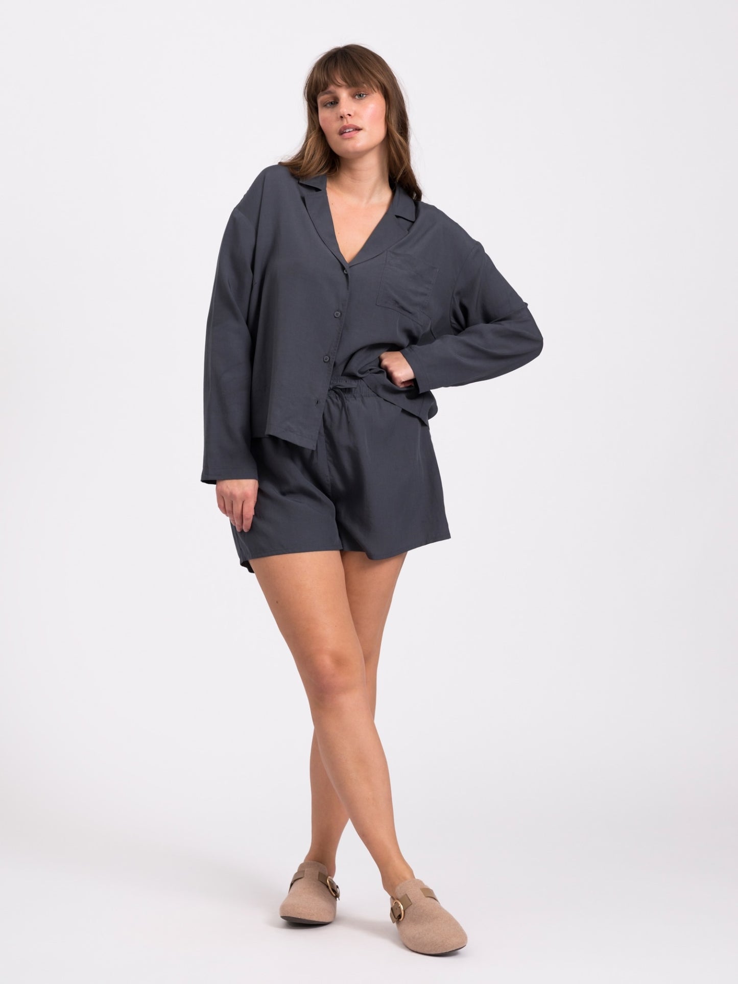 Snuggle pyjamas shorts - Charcoal