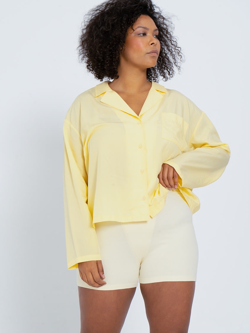 Snuggle pyjamas skjorte - Yellow